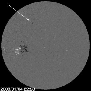 First sunspot of new solar cycle