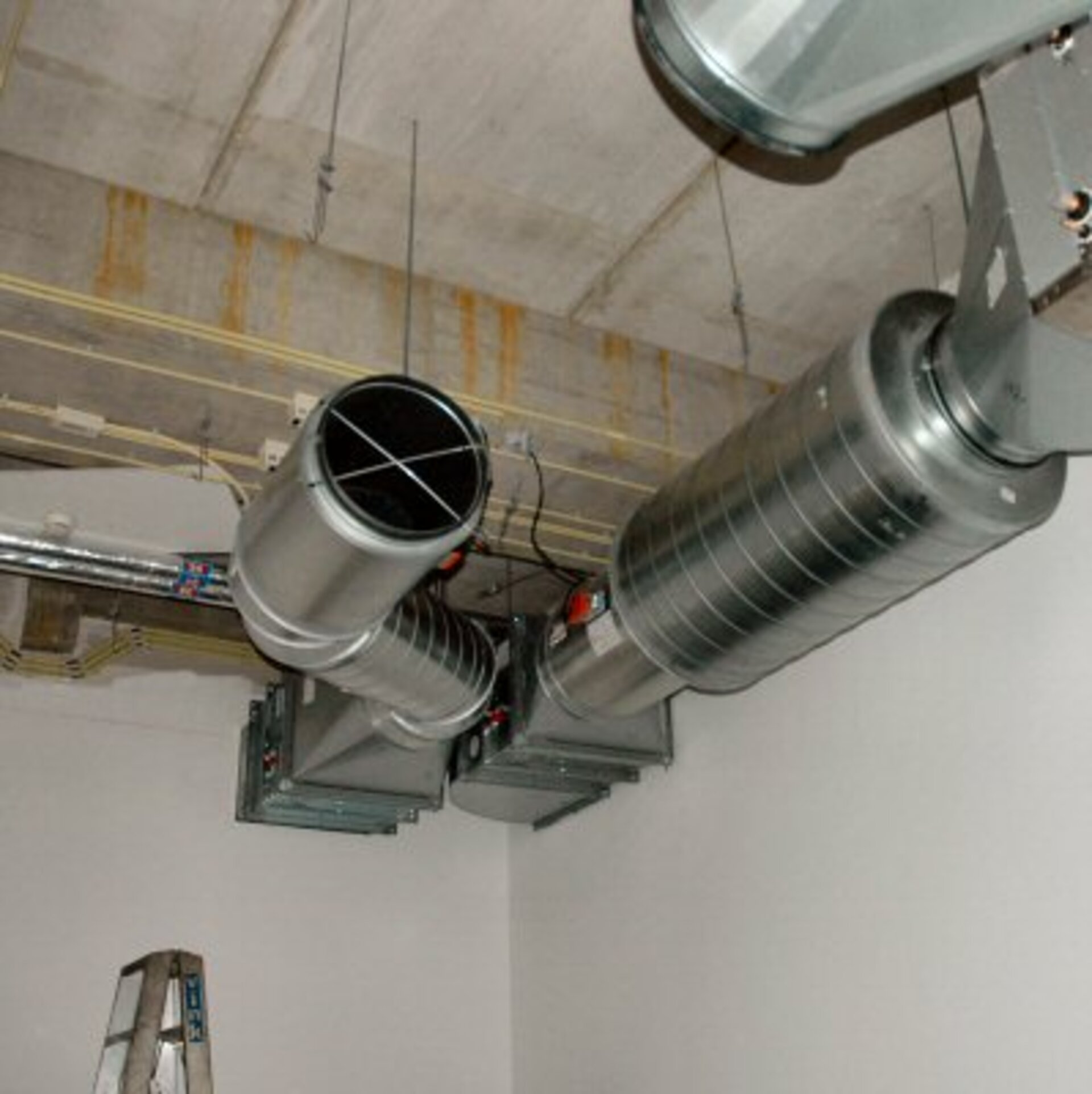 The air conditioning extension to take the excess heat from the projectors
