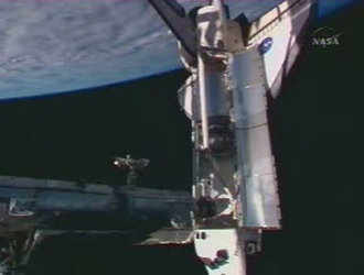 Atlantis docked with ISS