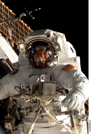 Schlegel's first spacewalk