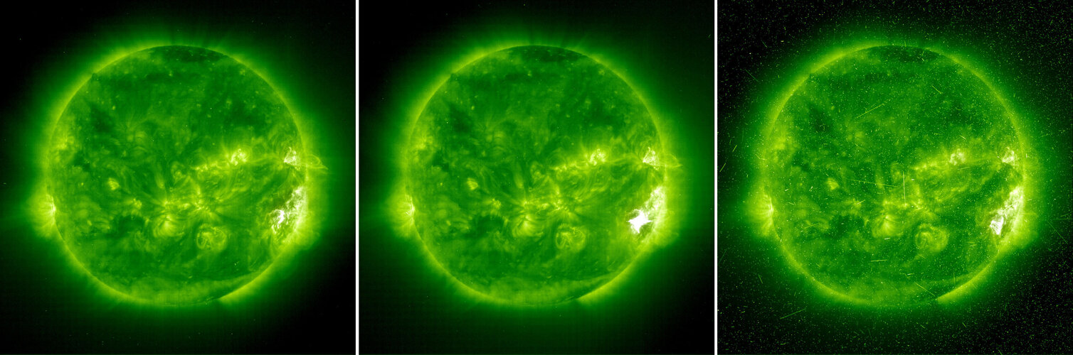 The solar corona during an extreme solar event