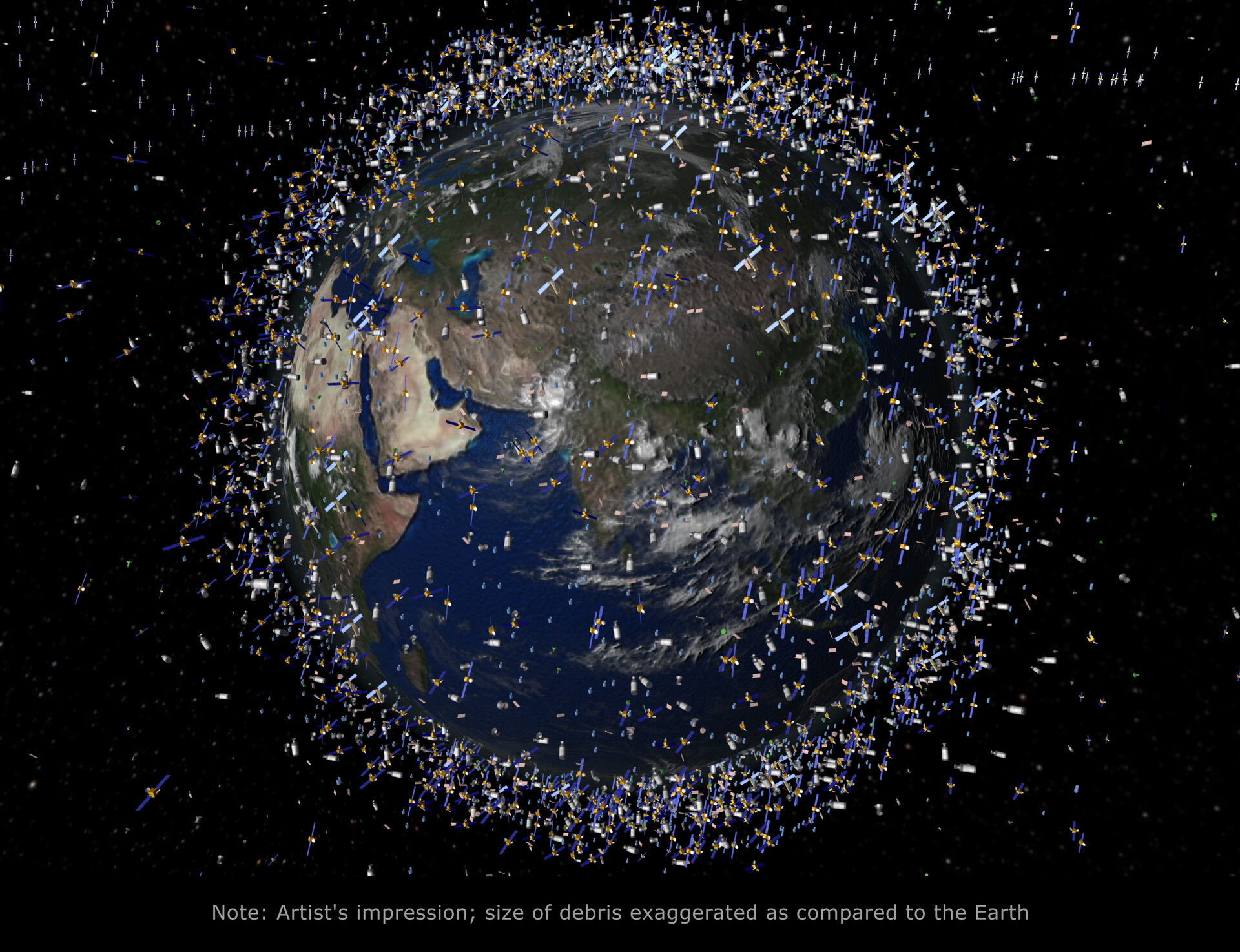 Debris in low-Earth orbit