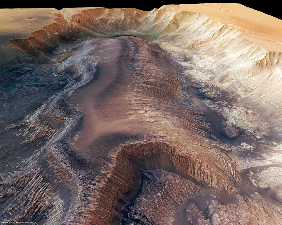 Hebes Chasma, perspective view