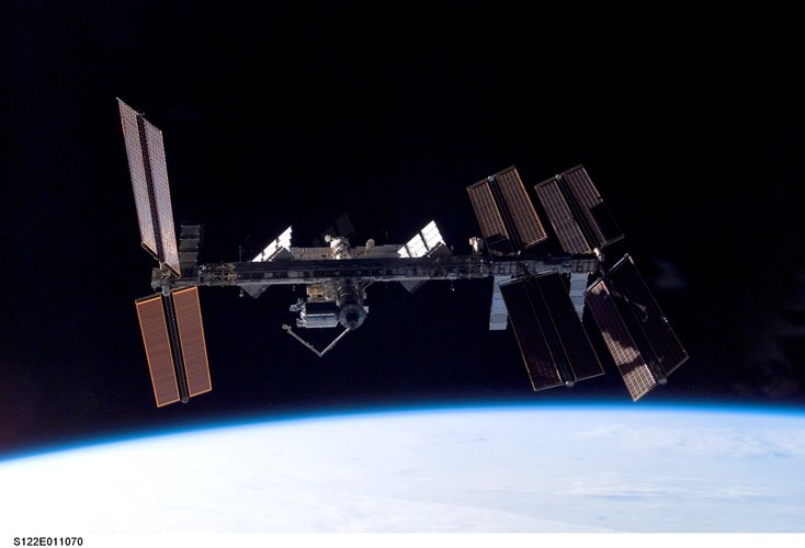 International Space Station seen from Space Shuttle Atlantis