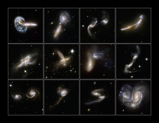 Interacting galaxies, top 12 images
