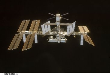 The International Space Station seen from Space Shuttle Discovery after the STS-124 mission
