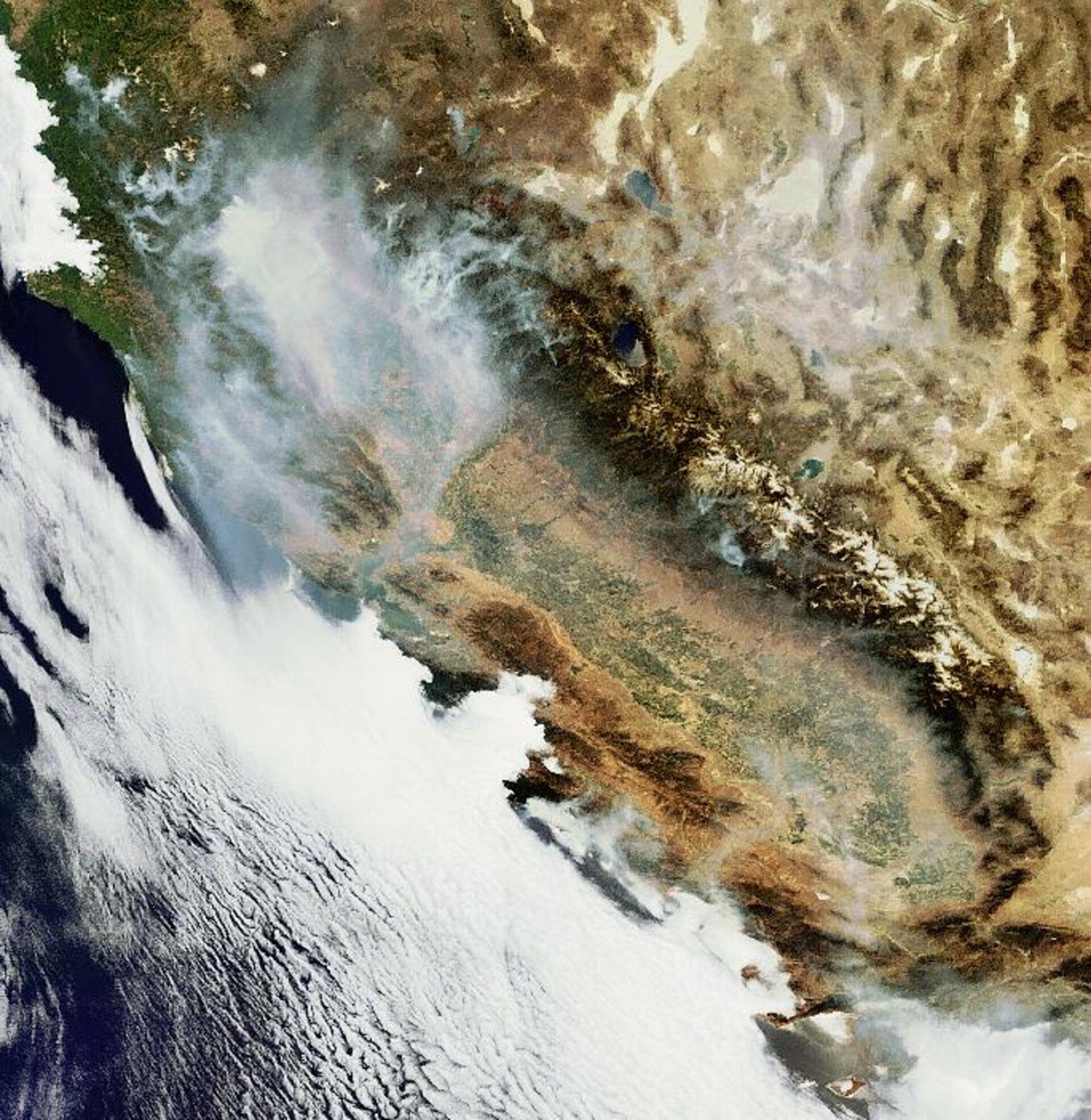 Billowing smoke from Northern California wildfires