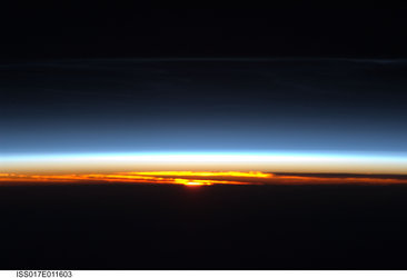 Orbital sunrise over central Asia as seen from the International Space Station