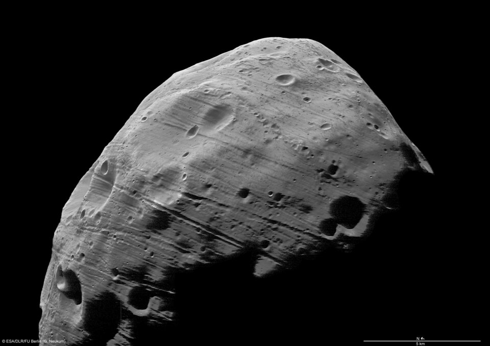 Phobos, imaged by Mars Express.