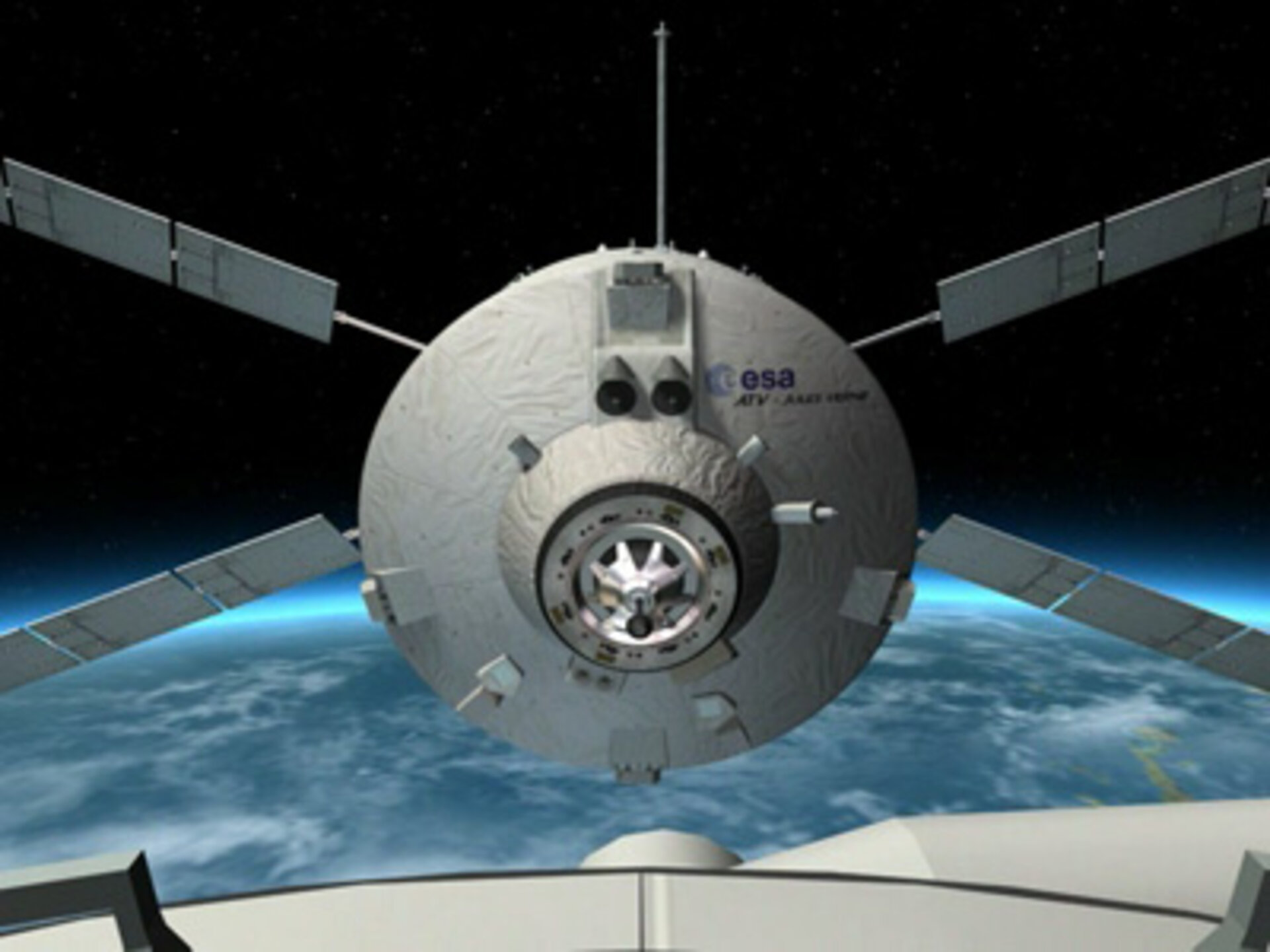 Animation of the Jules Verne ATV leaving the ISS