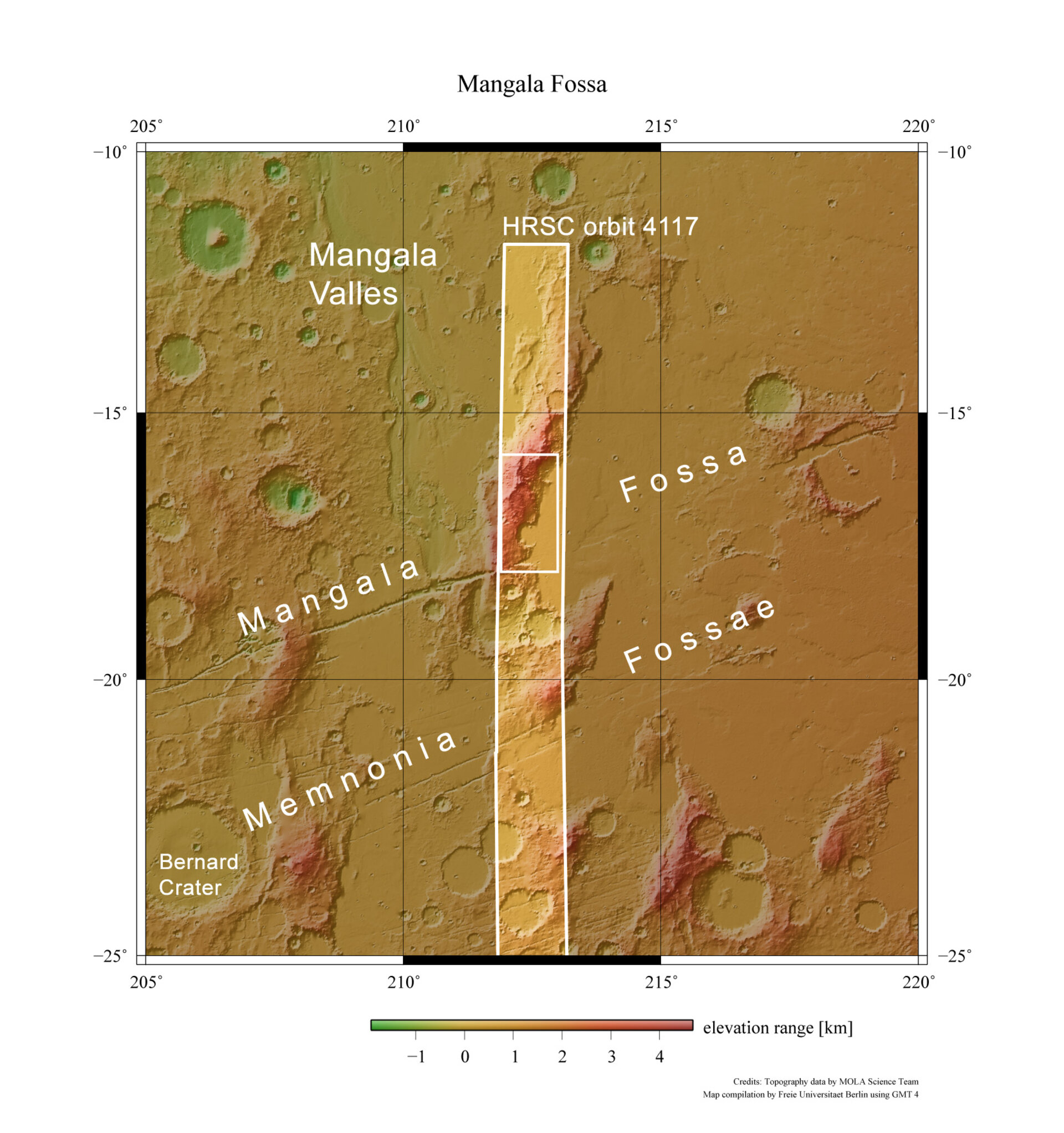 Mangala Fossae context map