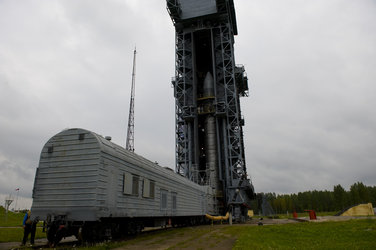 Rockot in the launch tower