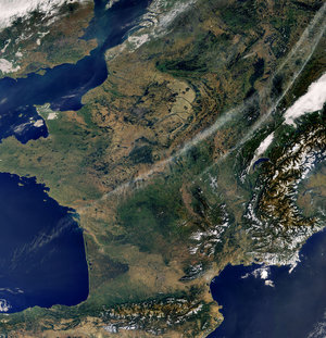A virtually cloudless Western Europe