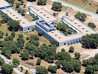 Aerial view of Building C at ESAC, 2008