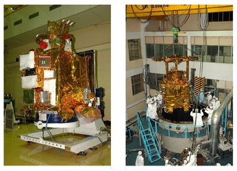 Chandrayaan-1 and its loading to the thermo-vacuum chamber