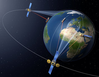 Artist impression of European Data Relay Satellite (EDRS) system
