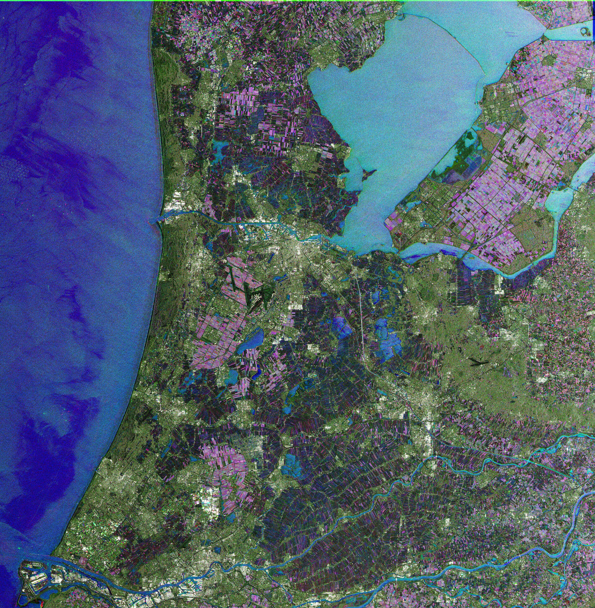 Envisat radar image of the Netherlands