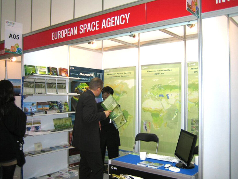 ESA’s exhibition booth