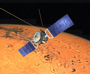Artist view of Mars Express