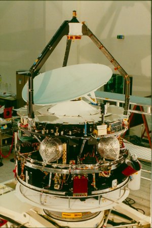 Giotto in 1985, with Whipple shield at bottom