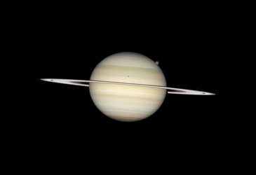 Moon transit at Saturn - another view