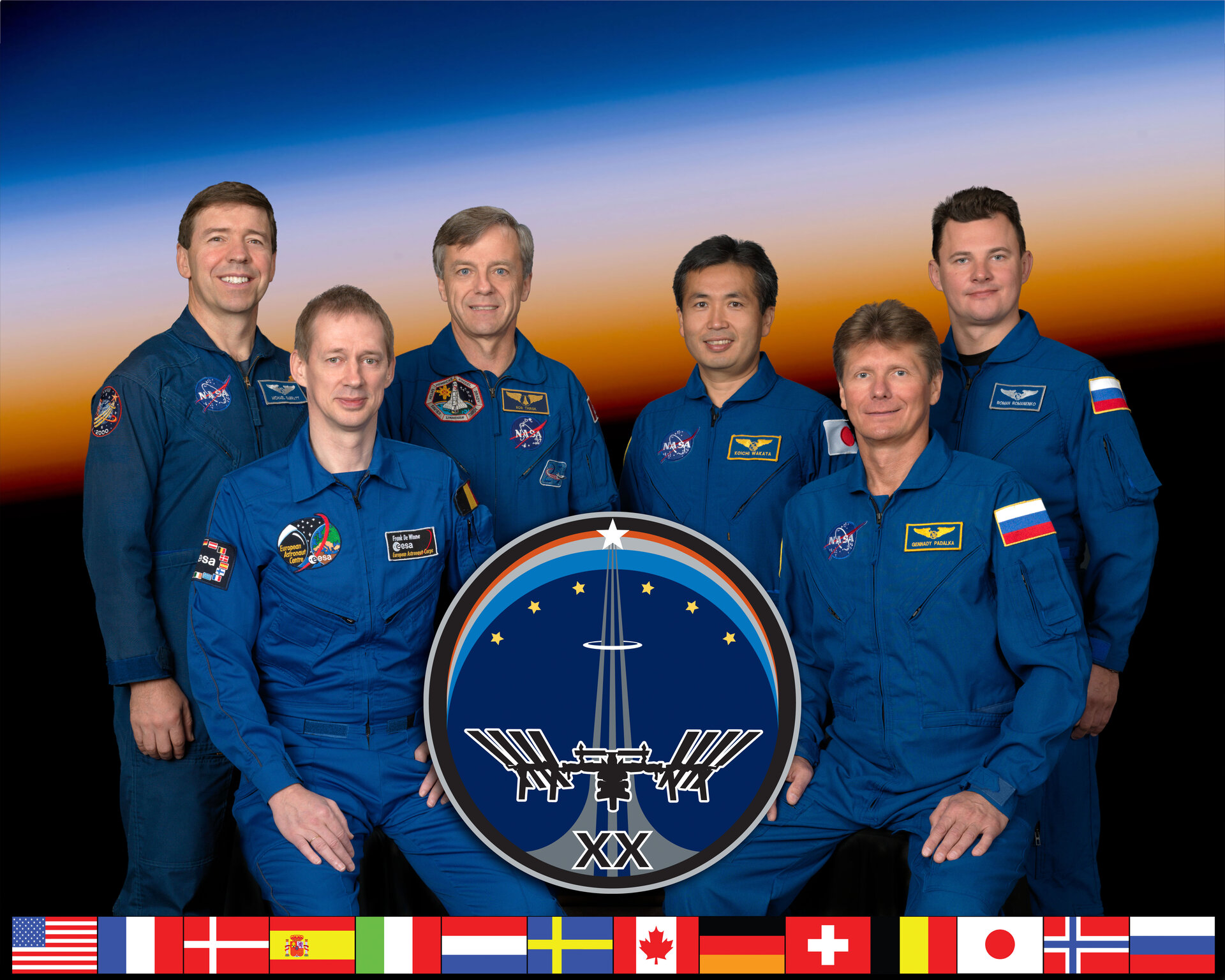 All six members of the Expedition 20 crew will participate in the crew news conference on 1 June