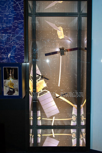 Interior view, Galileo display, of the ESA Pavilion