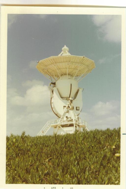 Maspalomas MSFN USB antenna for Apollo communications in 1969