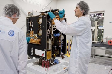 Proba-2 in the cleanroom at Verhaert Space shortly before shipment to the launch site