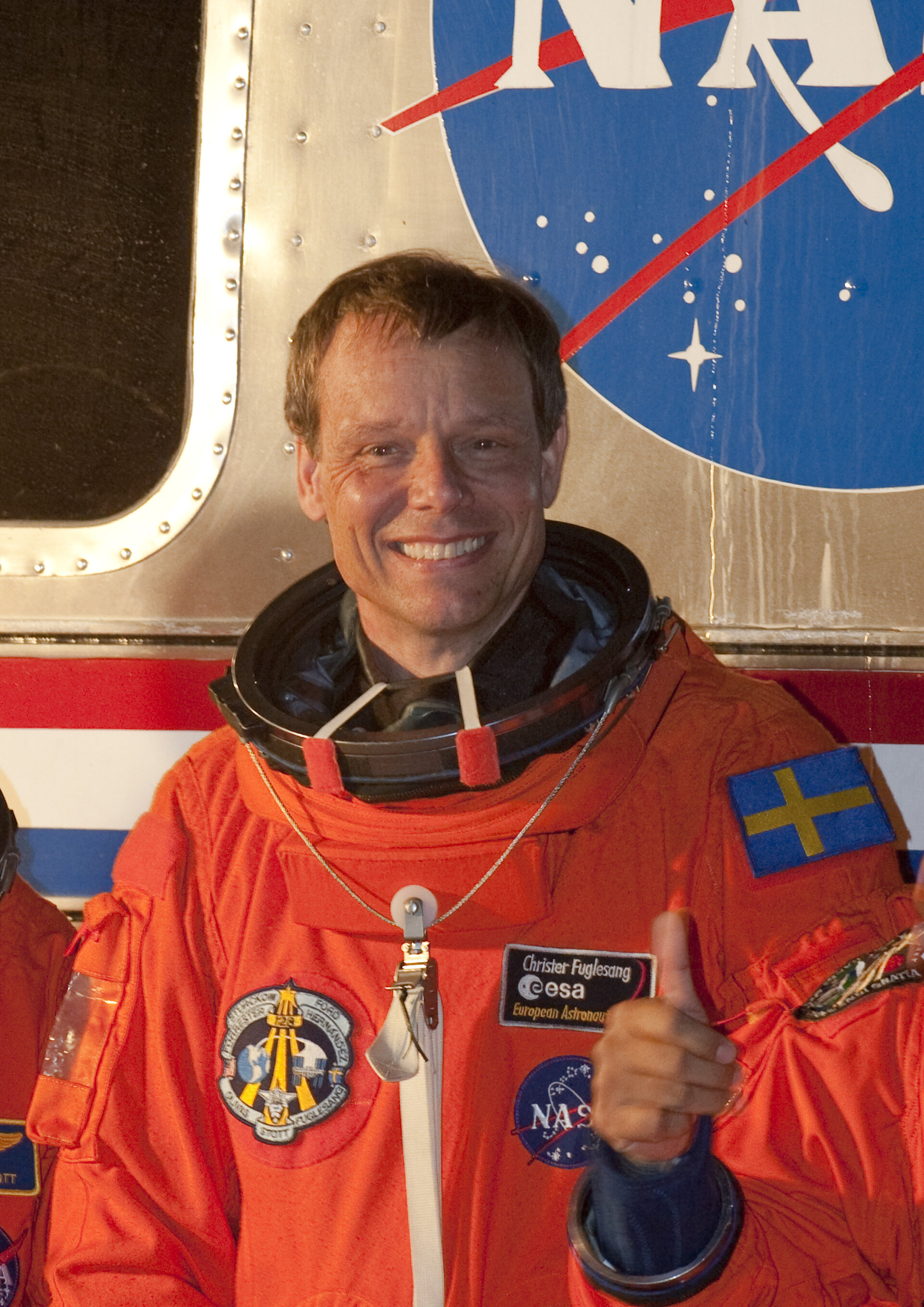 Christer Fuglesang and the STS-128 mission crew during walkout