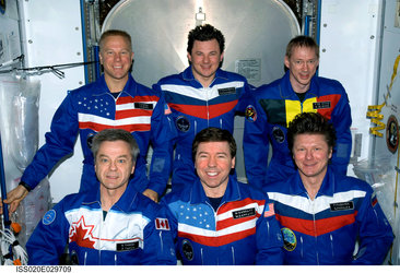 Expedition 20 crew portrait in the Harmony module