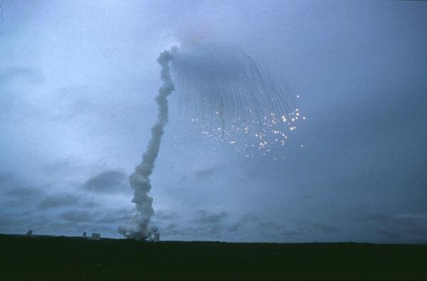 Explosion of first Ariane 5 flight, June 4, 1996