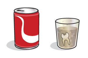Experiment: effect of fizzy drinks on teeth