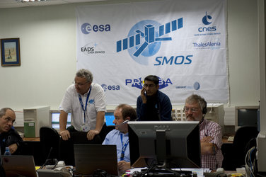SMOS and Proba-2 team during launch countdown rehearsal
