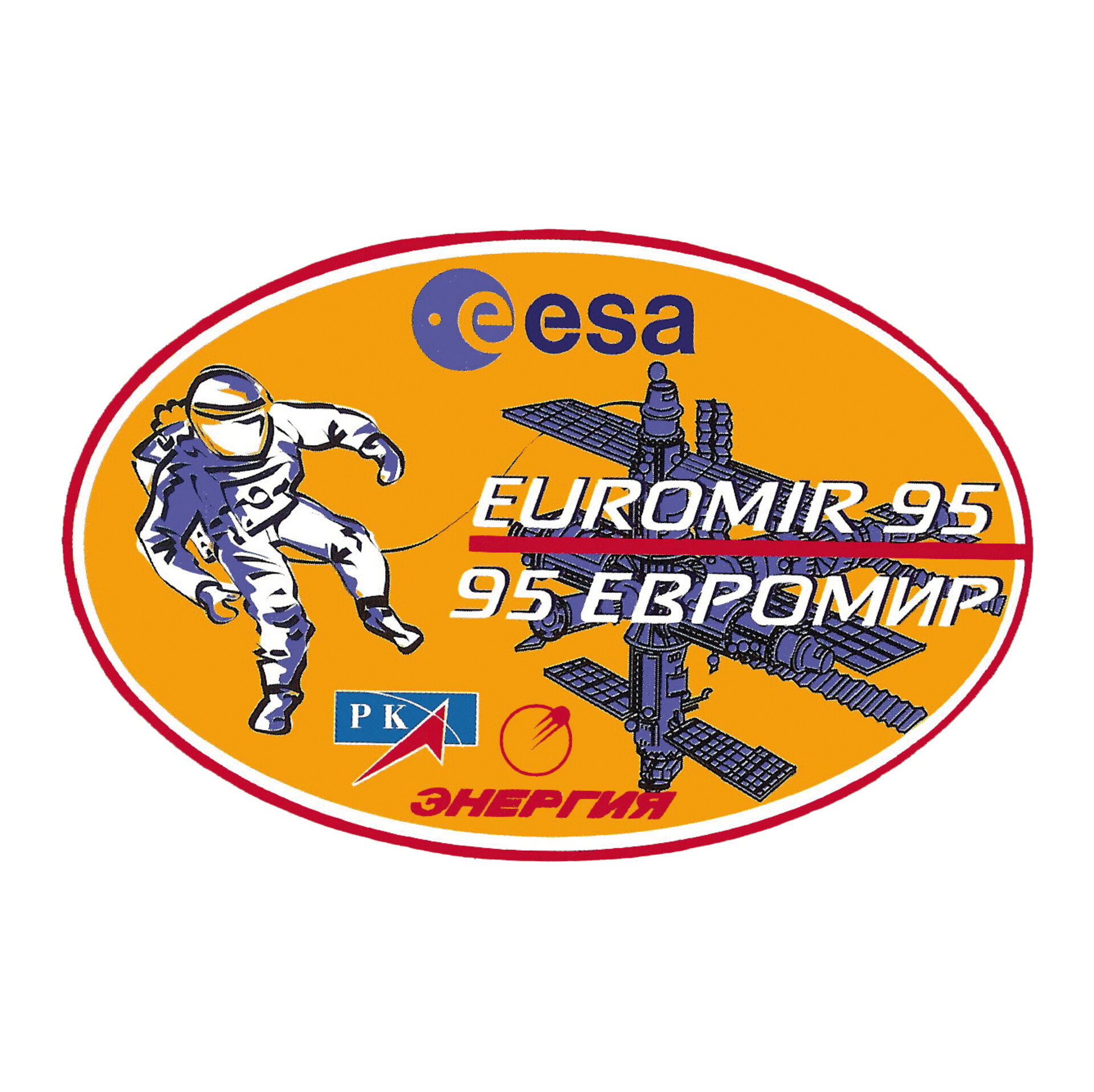 Soyuz TM-22 Euromir 95 mission patch, 1995