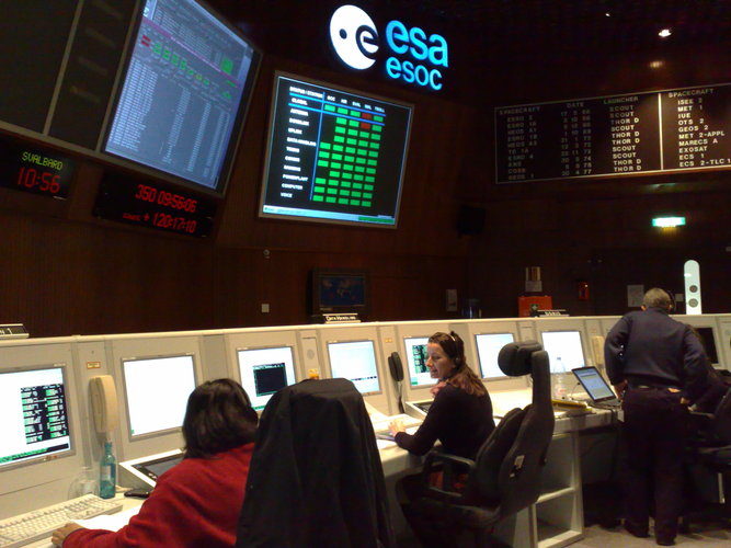 CryoSat-2 Flight Control Team members during simulation training 16 December 2009