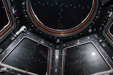 Cupola with shutters closed seen from inside