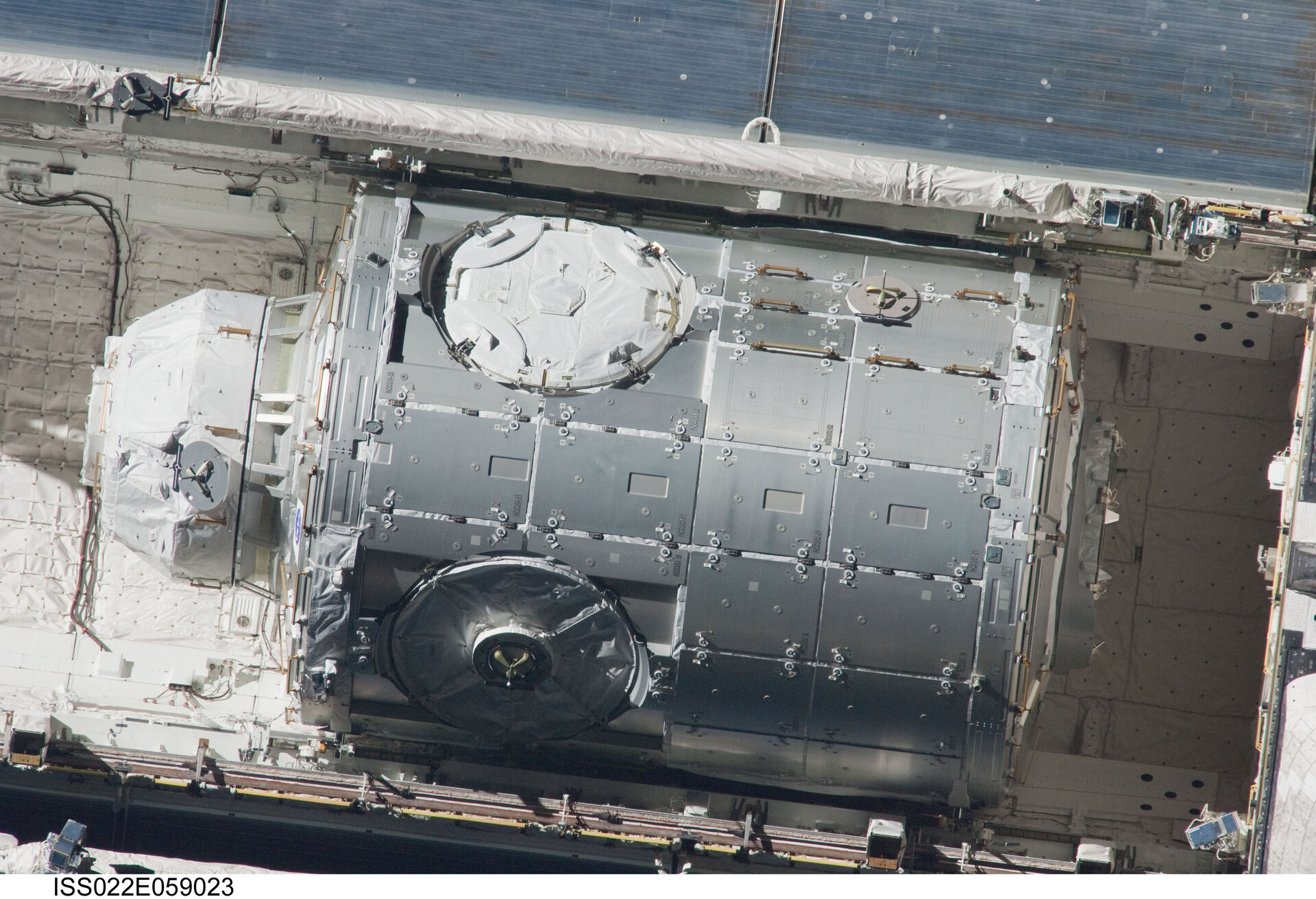 Node-3 and Cupola in the cargo bay of Endeavour