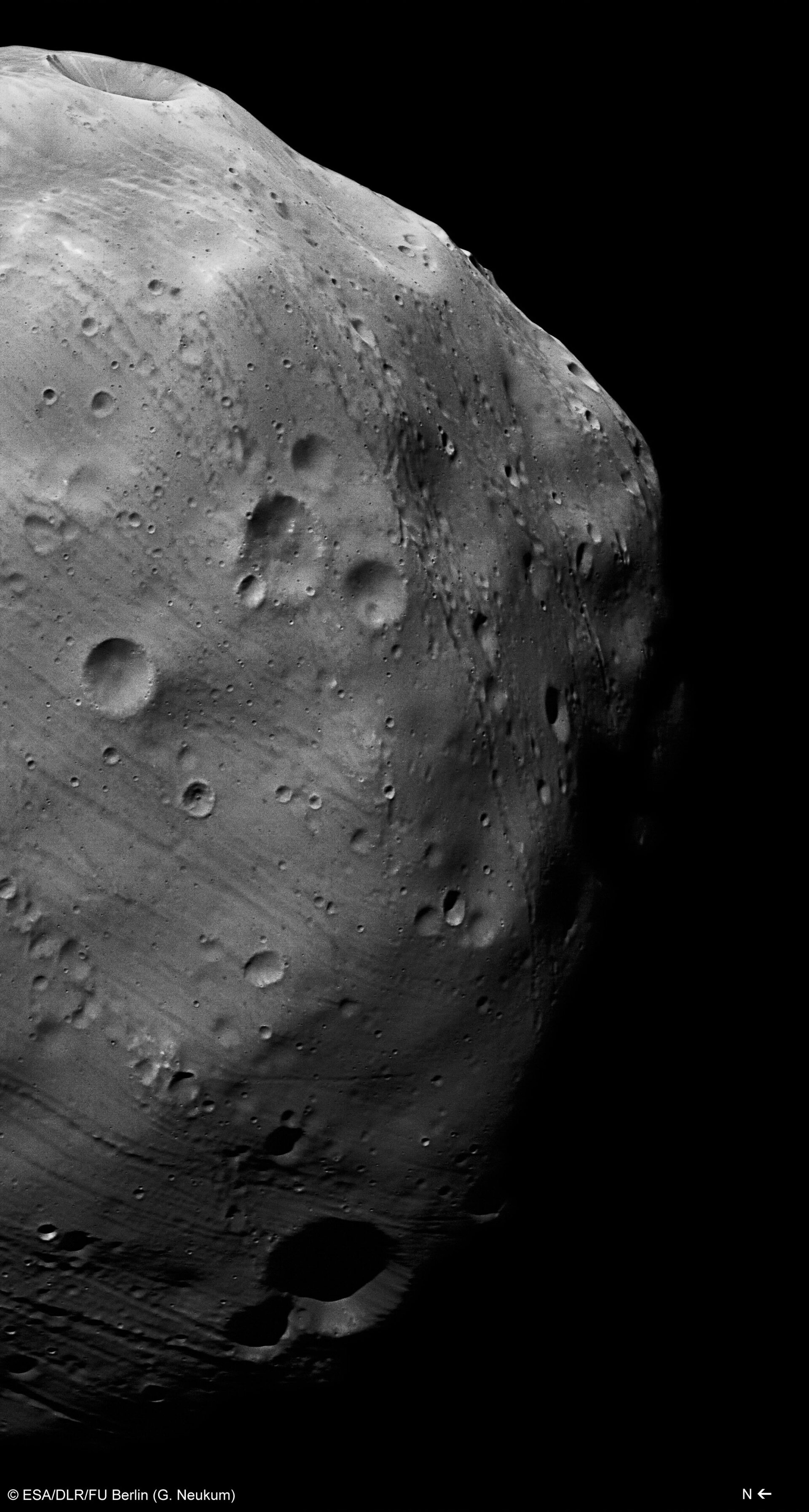 Mars Express HRSC image of Phobos, taken on 7 March 2010