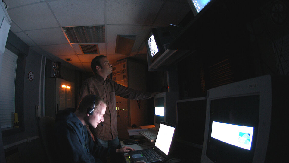 Control room of ESA's observatory on Tenerife