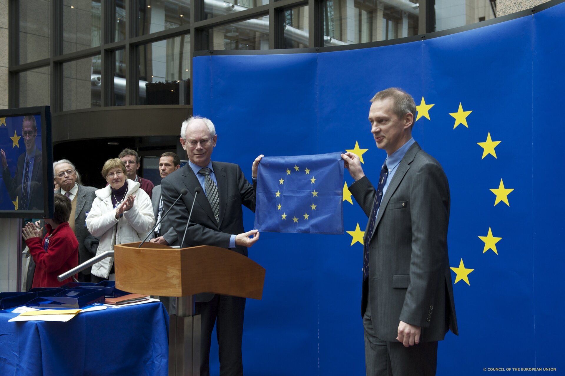 Frank De Winne and Herman van Rompuy