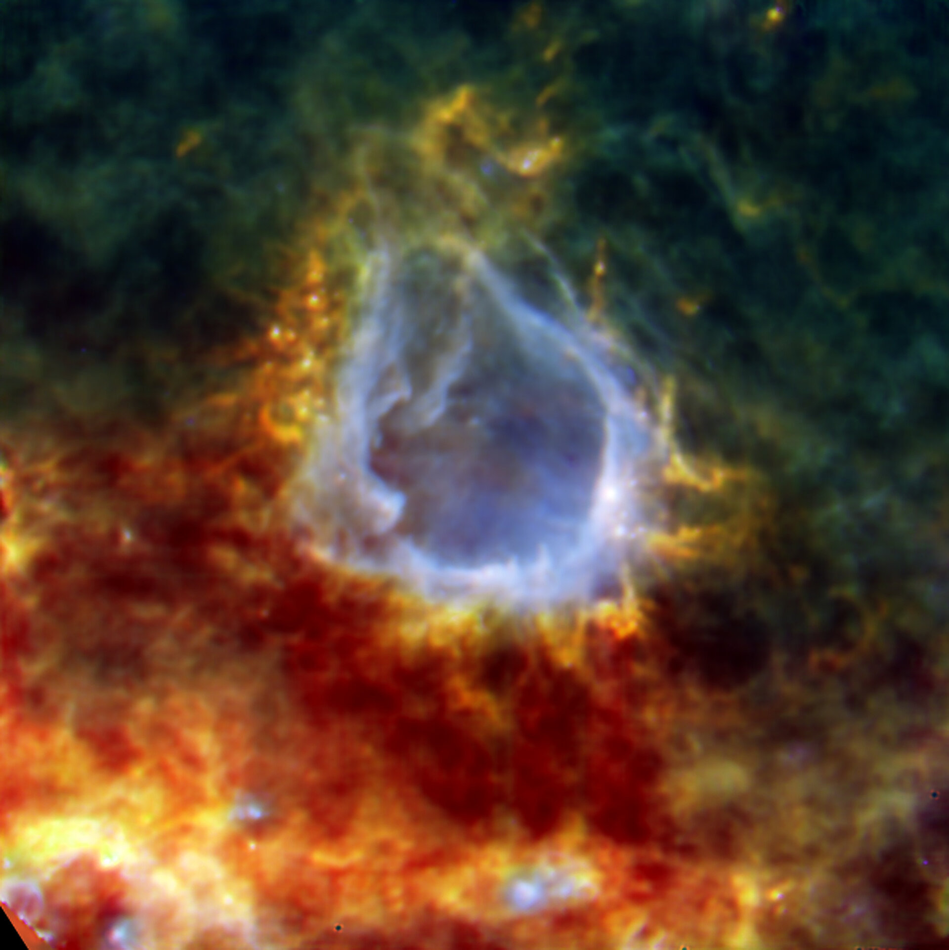 Nebula RCW 120 captured by the Herschel Space Observatory