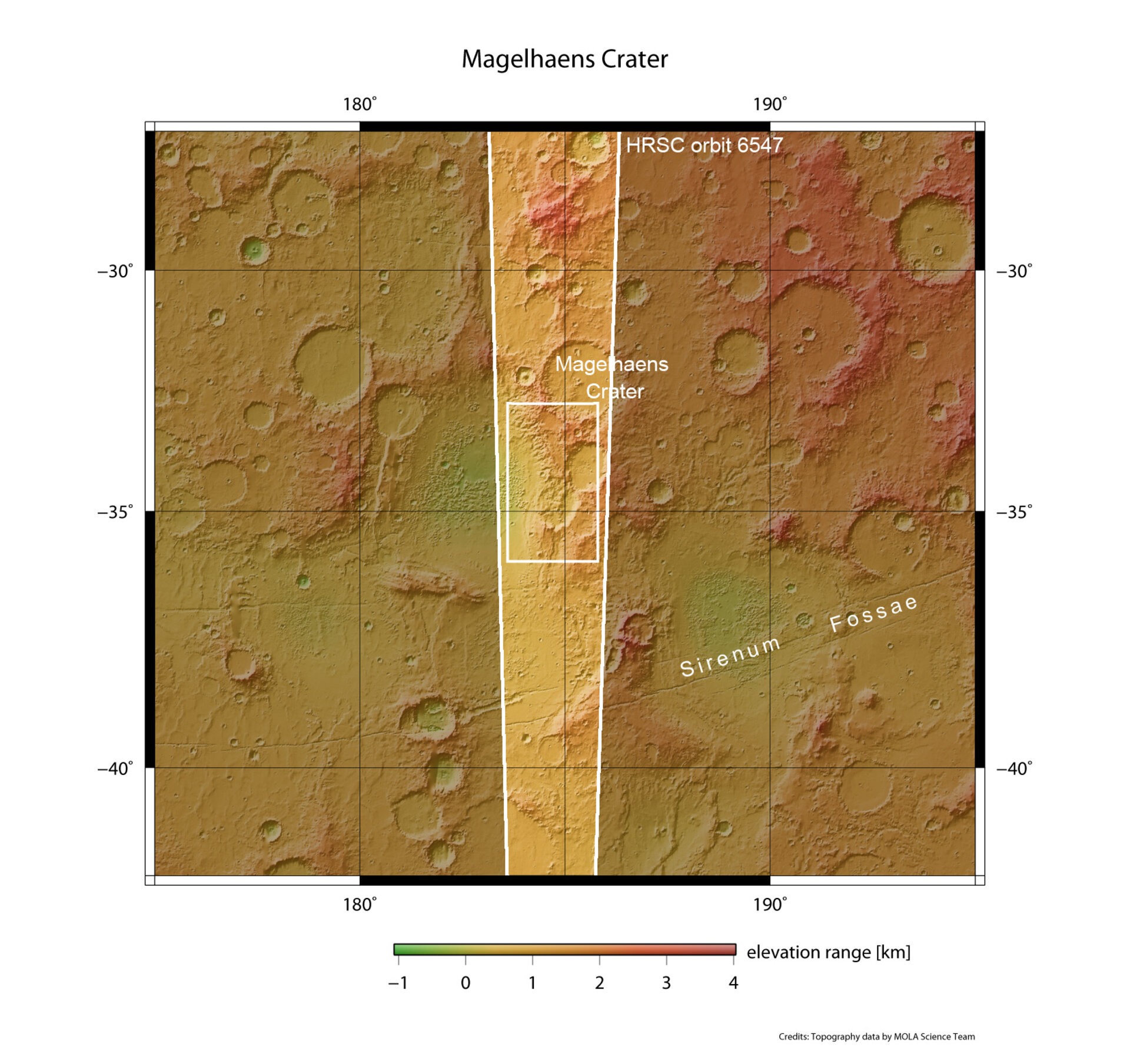 Magellan Crater shown in context