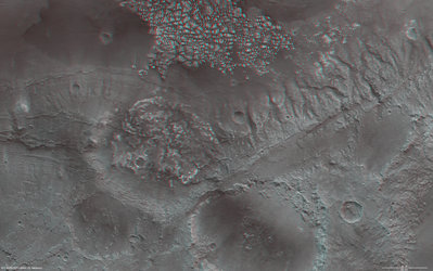 The Magellan Crater of Mars in 3D