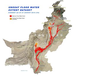 Extent of flood 27 August