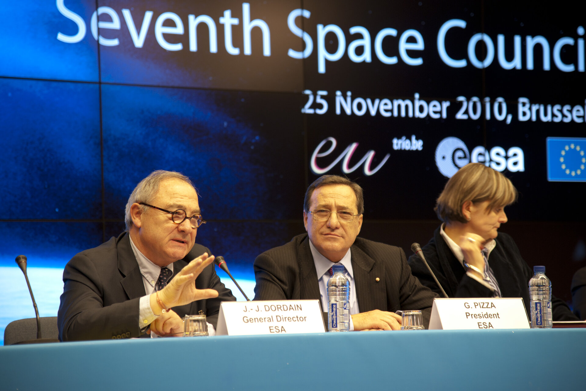 Jean-Jacques Dordain, during the 7th Space Council press conference