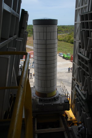 P80 stage transfer onto the launch pad