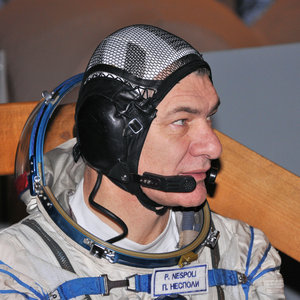 Paolo Nespoli in his flight suit