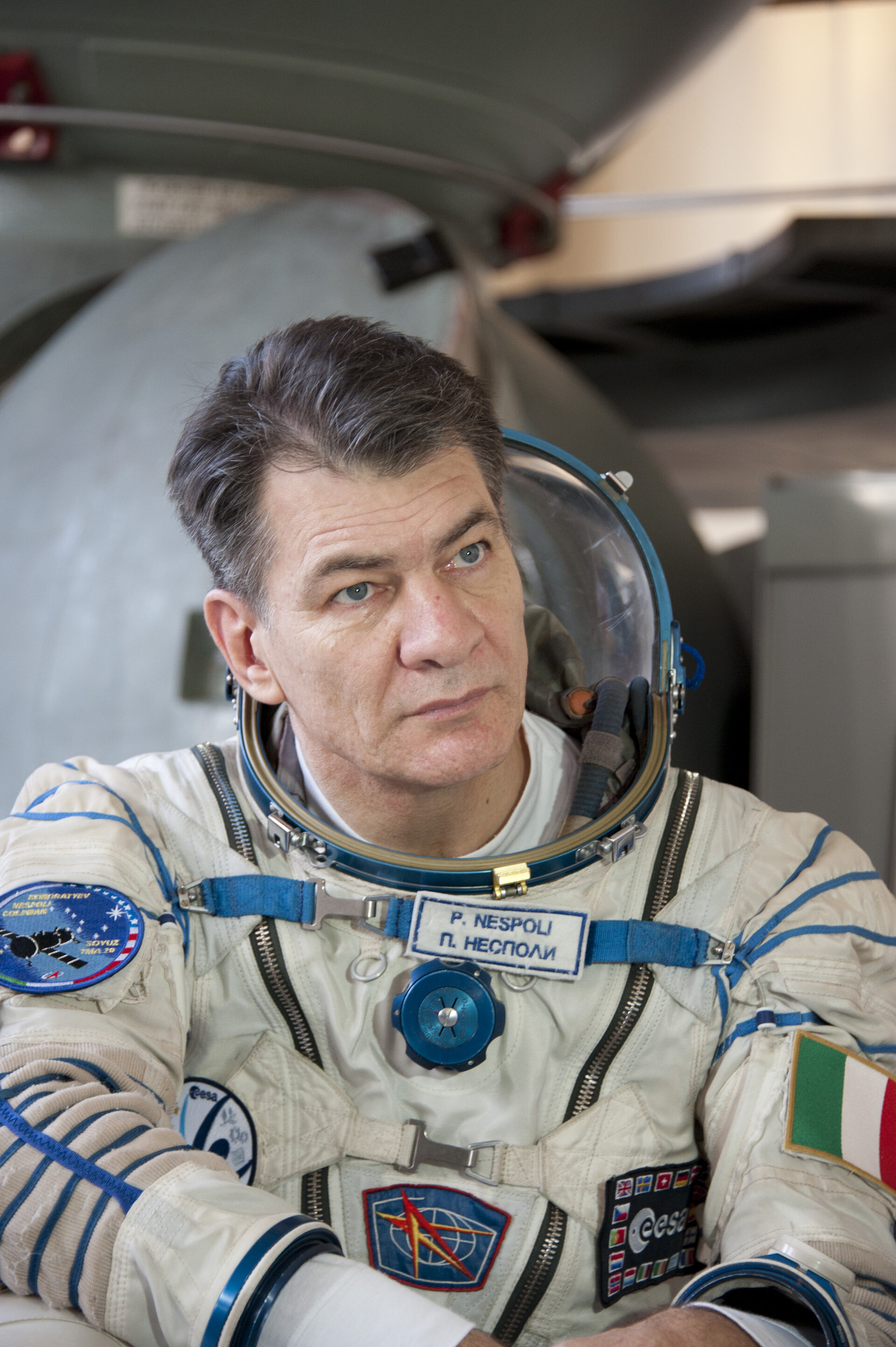Paolo Nespoli in his Russian Sokol suit