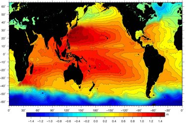 Mean dynamic topography of global ocean